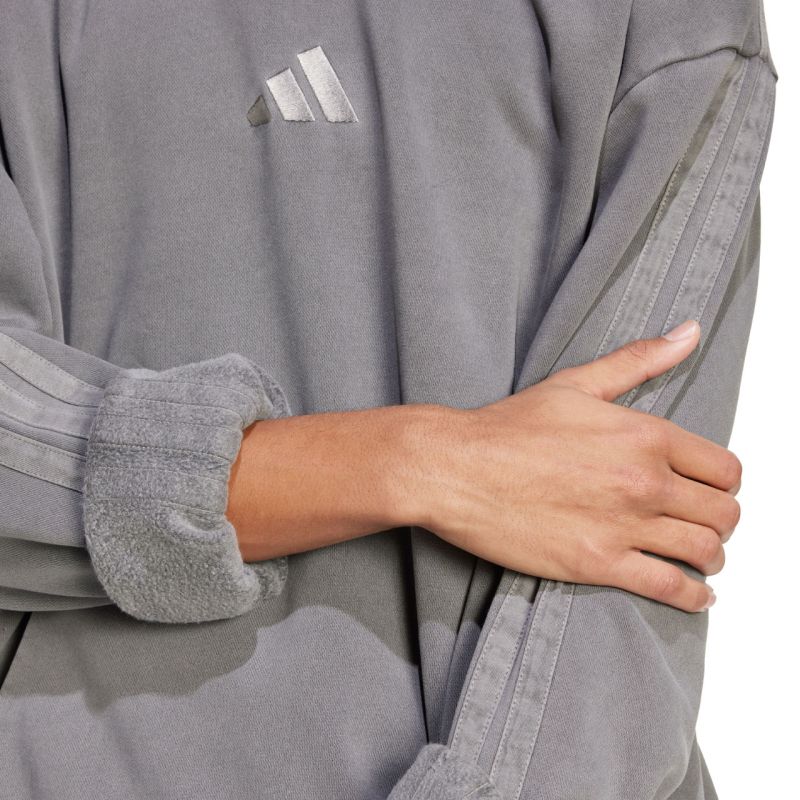 Men's adidas ALL SZN Fleece Washed Hoodie gray JL6539