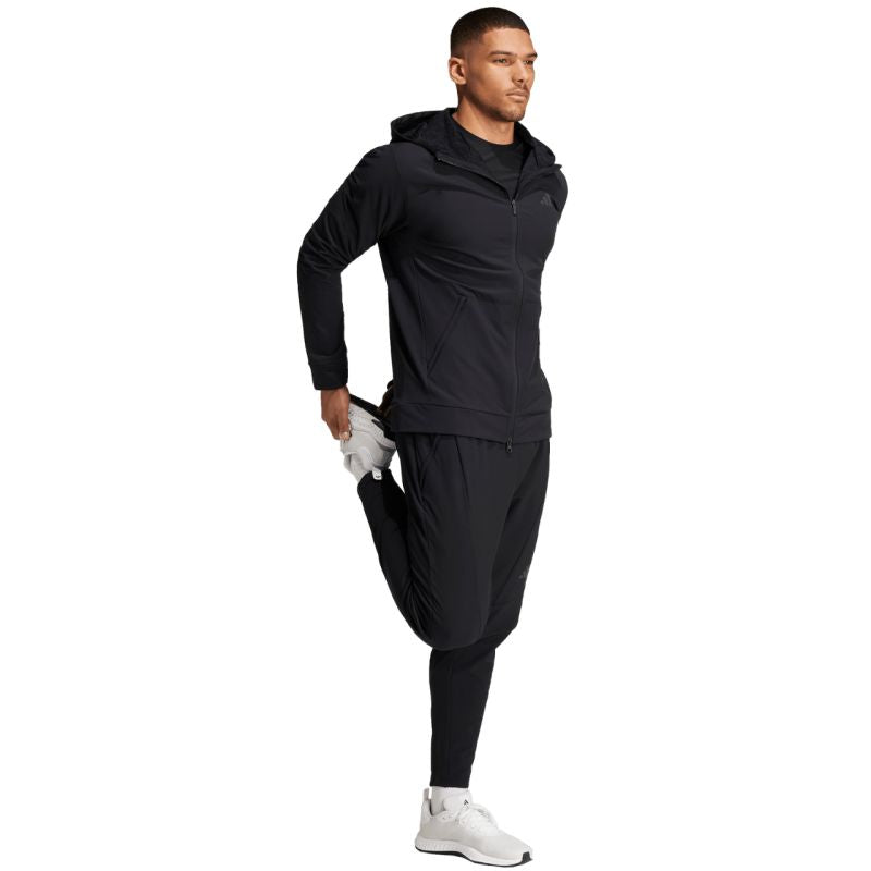 Felpa da uomo adidas Designed for Training COLD.RDY Full-Zip nera IN5607