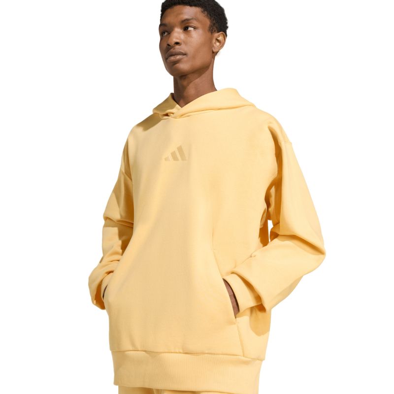 Felpa con cappuccio in pile adidas All Szn da uomo Giallo KT3105