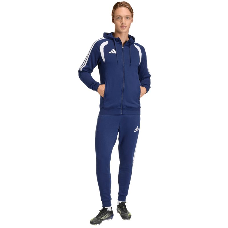 Felpa con cappuccio intera con zip adidas Tiro 26 League da uomo Blu navy KF3320