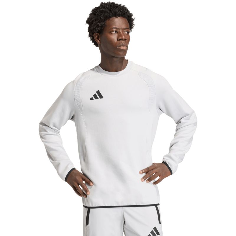 Felpa girocollo da viaggio adidas Tiro 26 da uomo bianca KD3323