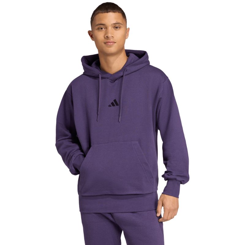 Felpa da uomo adidas Essentials Feelcozy viola JX5661