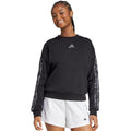 Women's adidas Animal Print 3-Stripes French Terry Sweatshirt Black JM1835