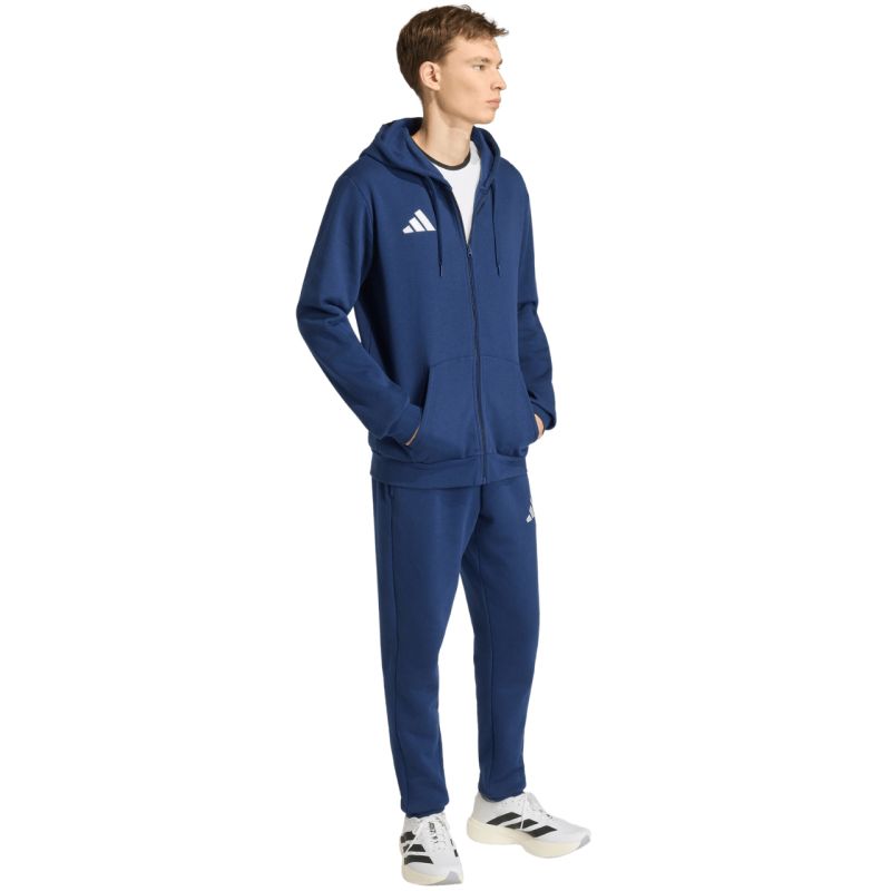 Felpa con cappuccio full zip adidas Entrada 26 da uomo blu navy KF5946