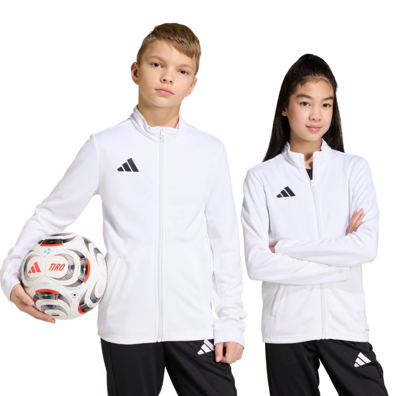 Felpa adidas Entrada 26 Track per bambini, colore bianco JZ6605
