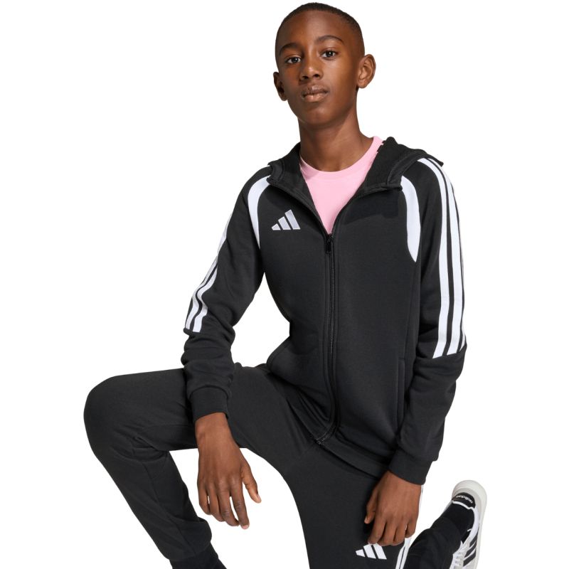 adidas Tiro 26 League Sweat Full Zip Hoodie for Kids Black KF3324