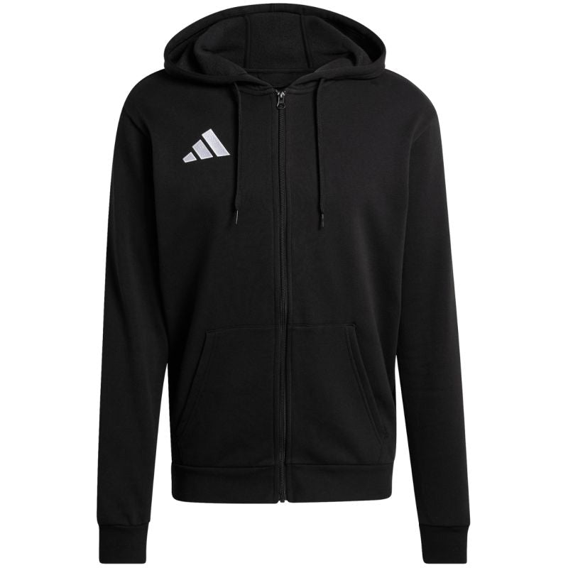 Felpa con cappuccio full zip adidas Entrada 26 da uomo nera KF5945