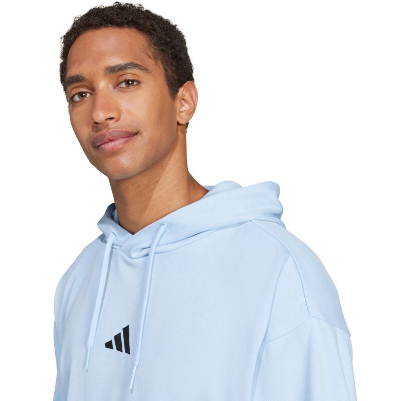 Men's adidas Essentials Feelcozy Hoodie, light blue IN6064
