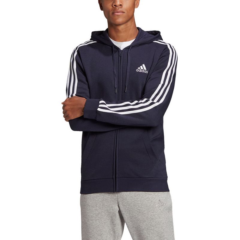 Felpa con cappuccio e zip intera adidas Essentials M GK9053