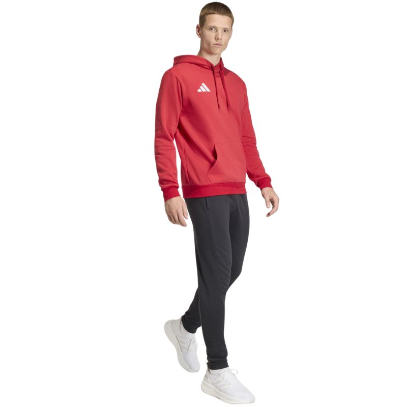 Felpa con cappuccio adidas Entrada 26 da uomo rossa JZ6576