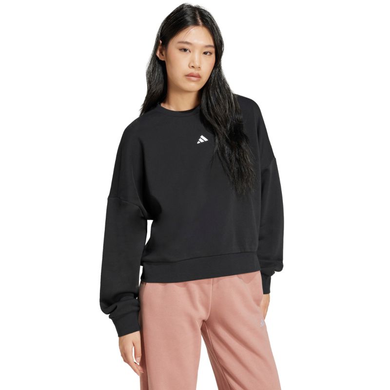Felpa Donna adidas Essentials Small Logo Feelcozy Nera JC5932