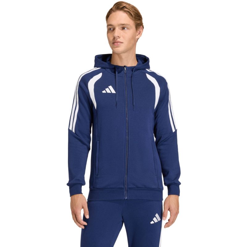 Felpa con cappuccio intera con zip adidas Tiro 26 League da uomo Blu navy KF3320