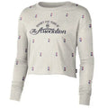 Women's Nike NBA N31 Courtside Longsleeve Crop T-shirt Birch Heather - DA6810-051
