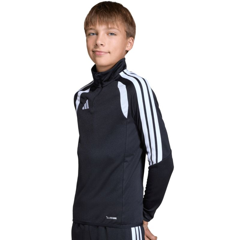 Felpa da bambino adidas Tiro 24 Training Top nera e bianca JY7161