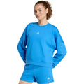Felpa da donna adidas Essentials Small Logo Feelcozy Blu KC5280