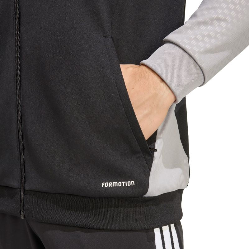 Men's adidas Tiro 26 Competition Training sweatshirt black, gray, and white JX4260