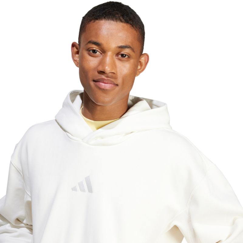 Felpa con cappuccio in pile adidas All Szn da uomo bianco IY4121