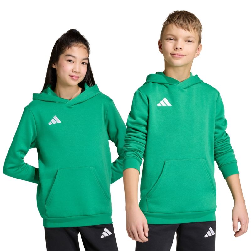Felpa con cappuccio Adidas Entrada 22 verde JZ6563 per bambini