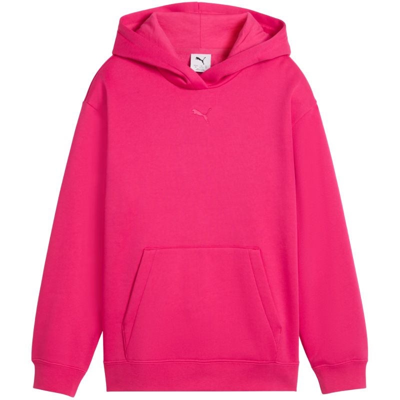 Puma ESS Centered Cat Logo Relaxed Hoodie for Kids Fuchsia 692973 59