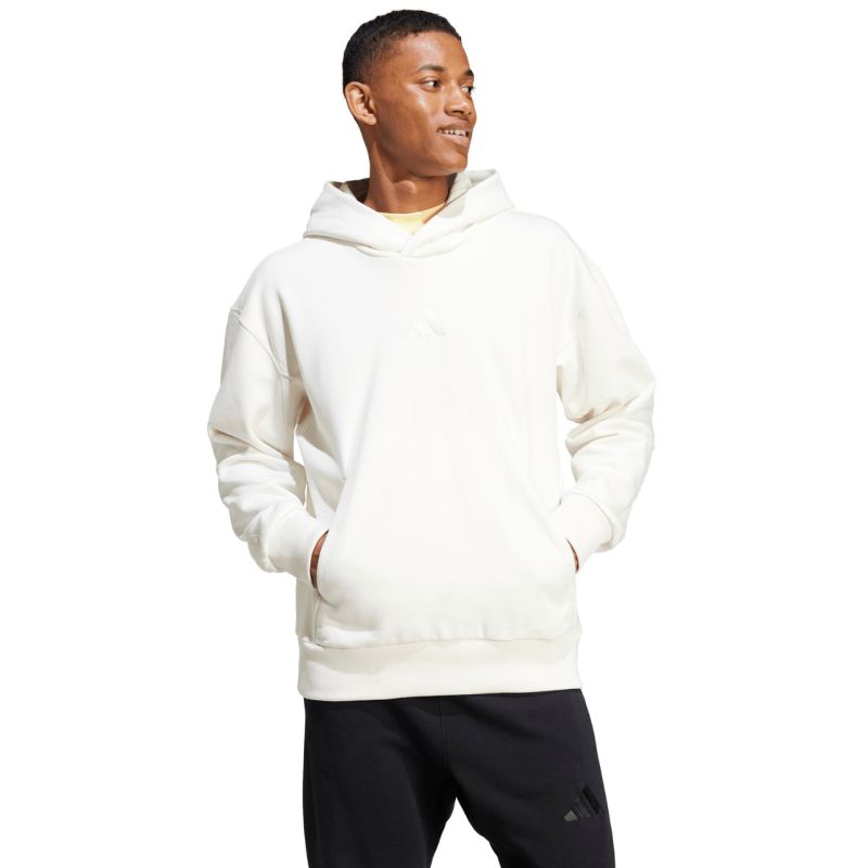 Felpa con cappuccio in pile adidas All Szn da uomo bianco IY4121