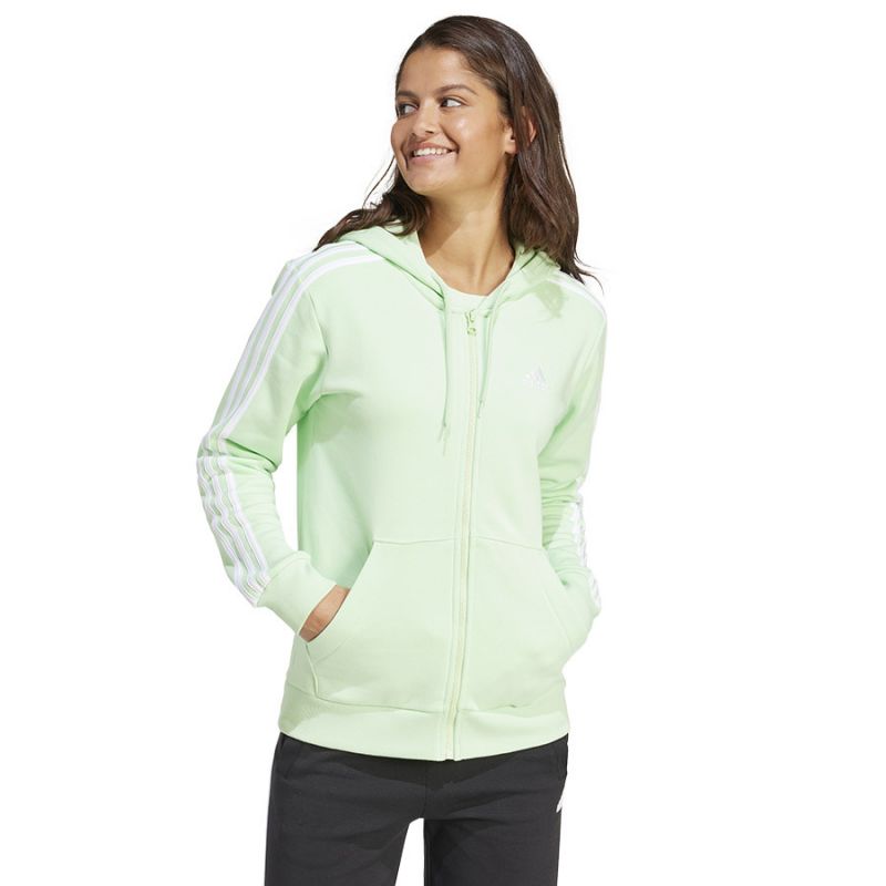 adidas Felpa con cappuccio full-zip 3 strisce FL da donna IR6077