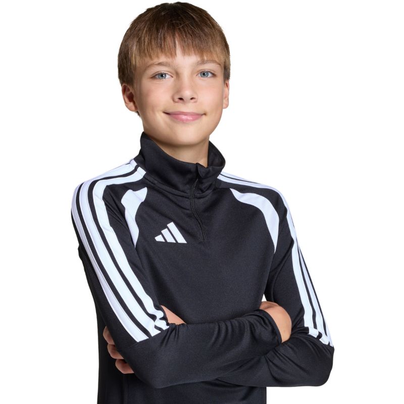 Felpa da bambino adidas Tiro 24 Training Top nera e bianca JY7161