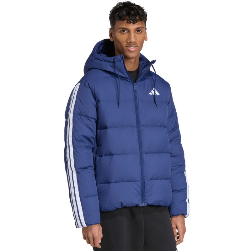 Giacca adidas Ess 3S PD HD J da uomo blu marino JX7799