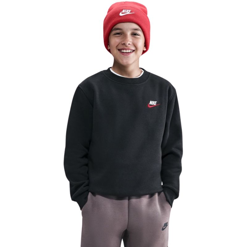 Felpa Nike Sportswear Club Fleece per Bambini Nera FD3006 012