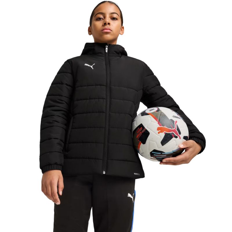 Puma Team Additions Giacca Bambini Imbottita con Cappuccio Nera 659738 03