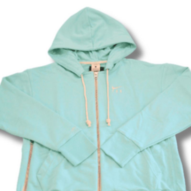 Felpa con cappuccio a cerniera intera Nike Standard Issue Donna Light Dew/Pale Ivory - CU3793-382