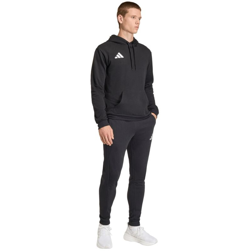 Felpa con cappuccio adidas Entrada 26 da uomo nera JZ6577