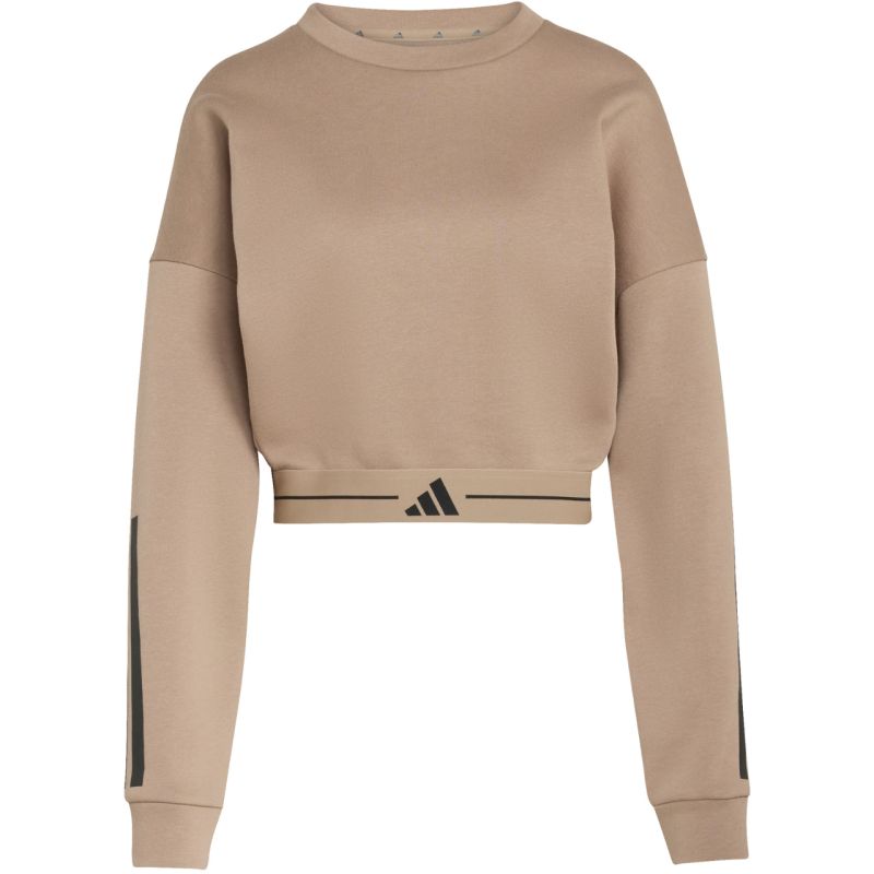 Felpa adidas Hyperglam da donna beige KQ5197