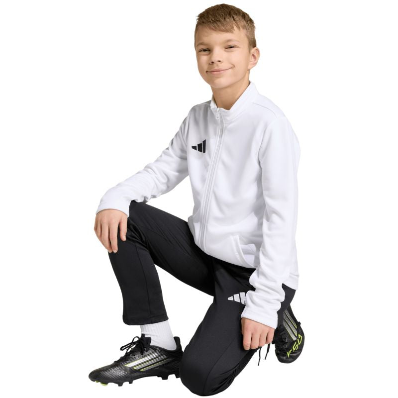 Felpa adidas Entrada 26 Track per bambini, colore bianco JZ6605