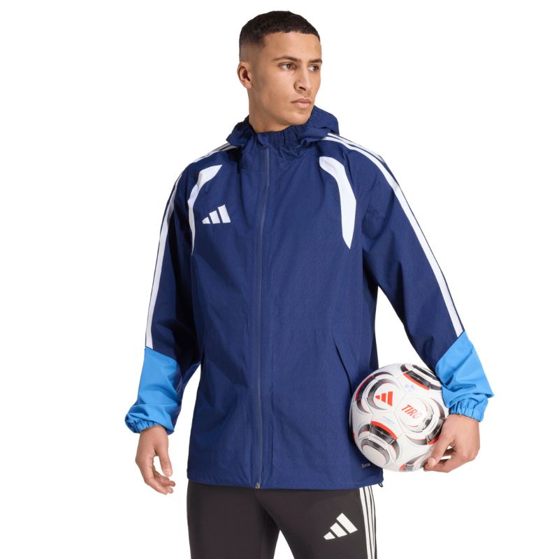 Giacca antipioggia adidas Tiro 26 da uomo blu navy JY8963
