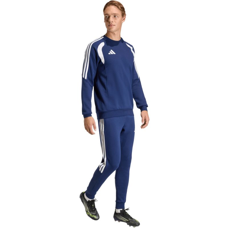 Felpa girocollo da uomo adidas Tiro 26 League blu navy e bianca KF5816