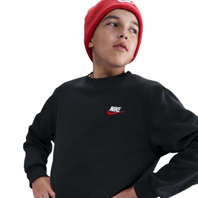 Felpa Nike Sportswear Club Fleece per Bambini Nera FD3006 012