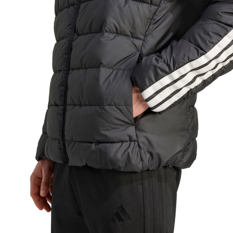 Giacca adidas Essentials 3 strisce da uomo nera JM8416