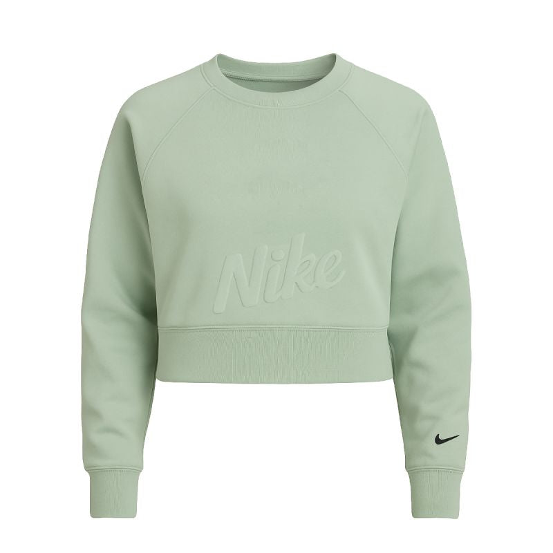 Nike Dri-Fit Fleece Get Fit Lux Crew Felpa Verde - CD4308-321
