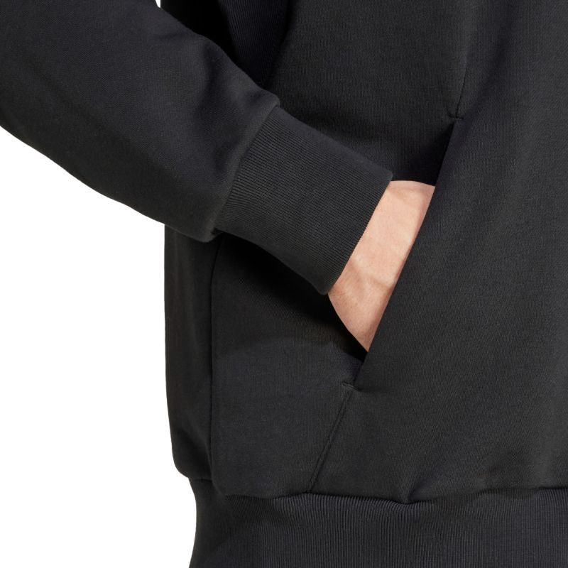 Felpa con cappuccio a cerniera intera da uomo adidas All Szn Fleece Nero IX1249