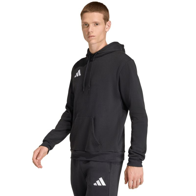 Felpa con cappuccio adidas Entrada 26 da uomo nera JZ6577