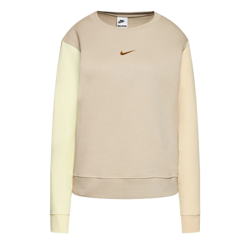 Felpa sportiva beige Nike Swoosh da donna - DJ4411-210