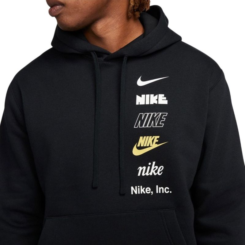 Nike Felpa con Cappuccio da Uomo Club BB PO Hoodie Mlogo DX0783-010