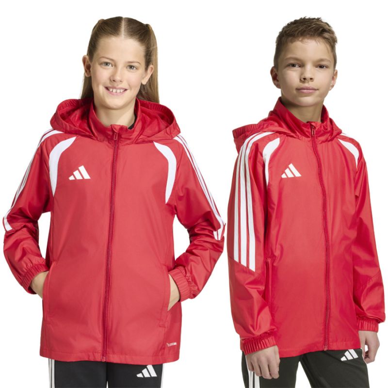 Giacca a vento da bambino adidas Tiro 24 League rossa JY9724