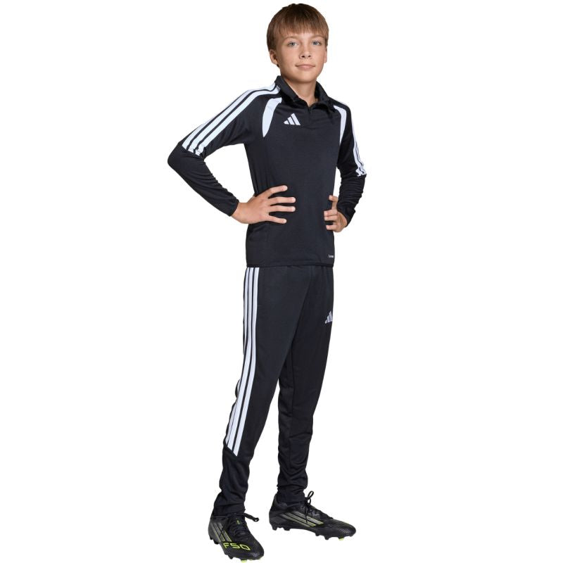 Felpa da bambino adidas Tiro 24 Training Top nera e bianca JY7161
