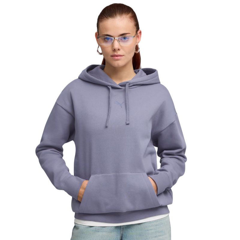 Puma ESS Centered Cat Logo Relaxed Hoodie Viola 692917 65