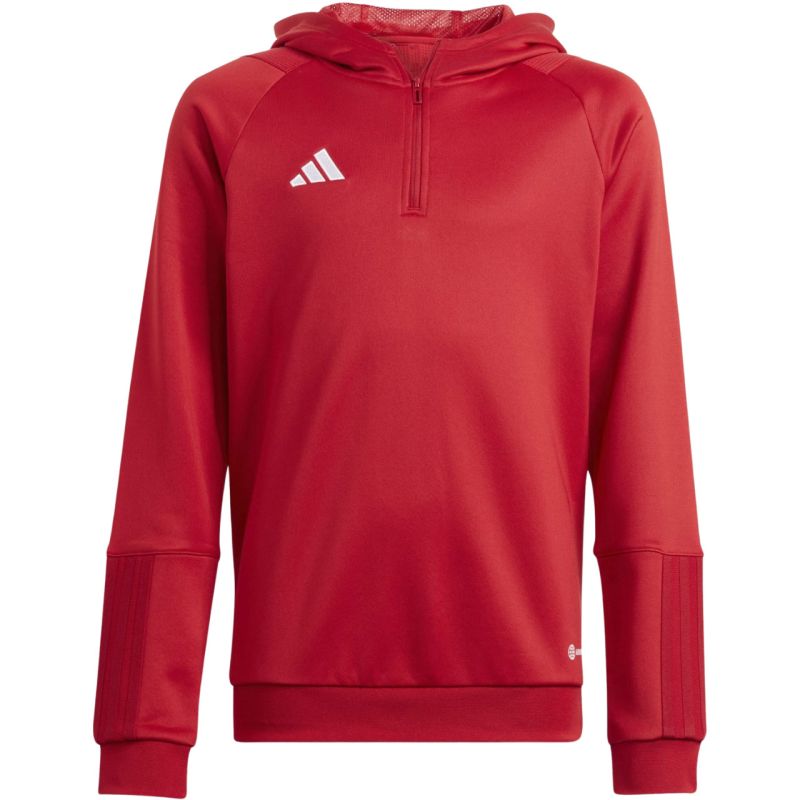 adidas Tiro 23 Competition Felpa con cappuccio per bambini rossa HI3052