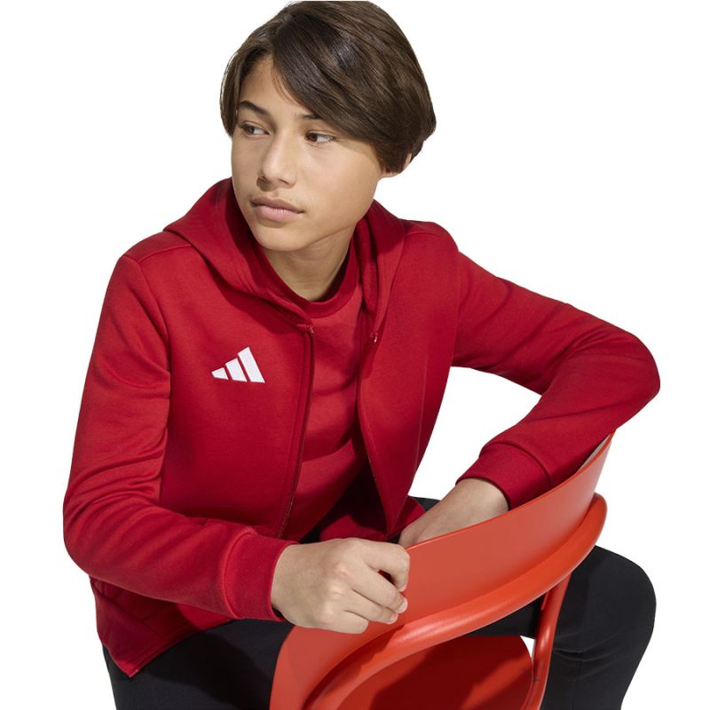 adidas Entrada 26 Full Zip Hoodie for Kids Red KH1781