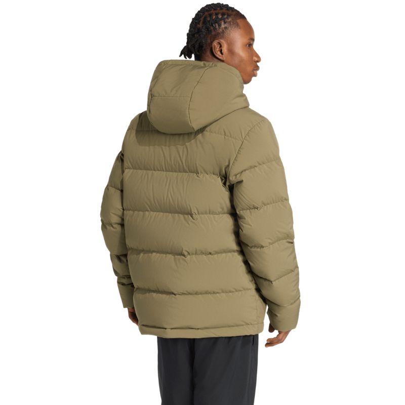 Men's adidas Helionic Climawarm Hoodie Jacket Olive JX0580
