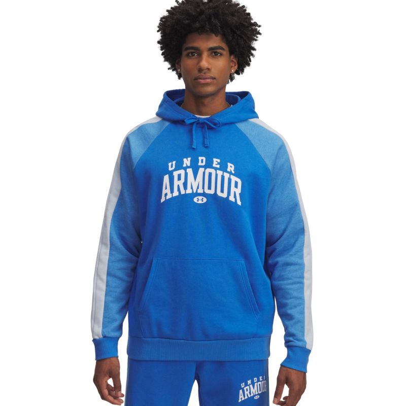 Men's Under Armour Rival Fleece Colorblock Hoodie Blue 6003958 402