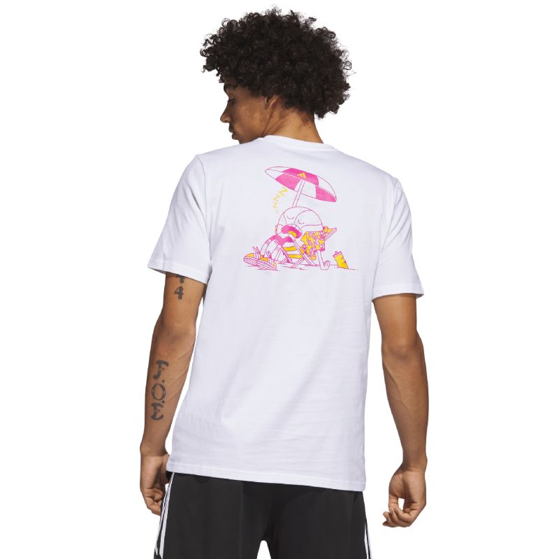 T-shirt da basket a maniche corte Adidas Lil Stripe Spring Break Graphic M IC1868